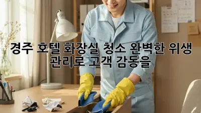 경주 호텔 화장실 청소, 완벽한 위생 관리로 고객 감동을!